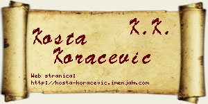 Kosta Koraćević vizit kartica